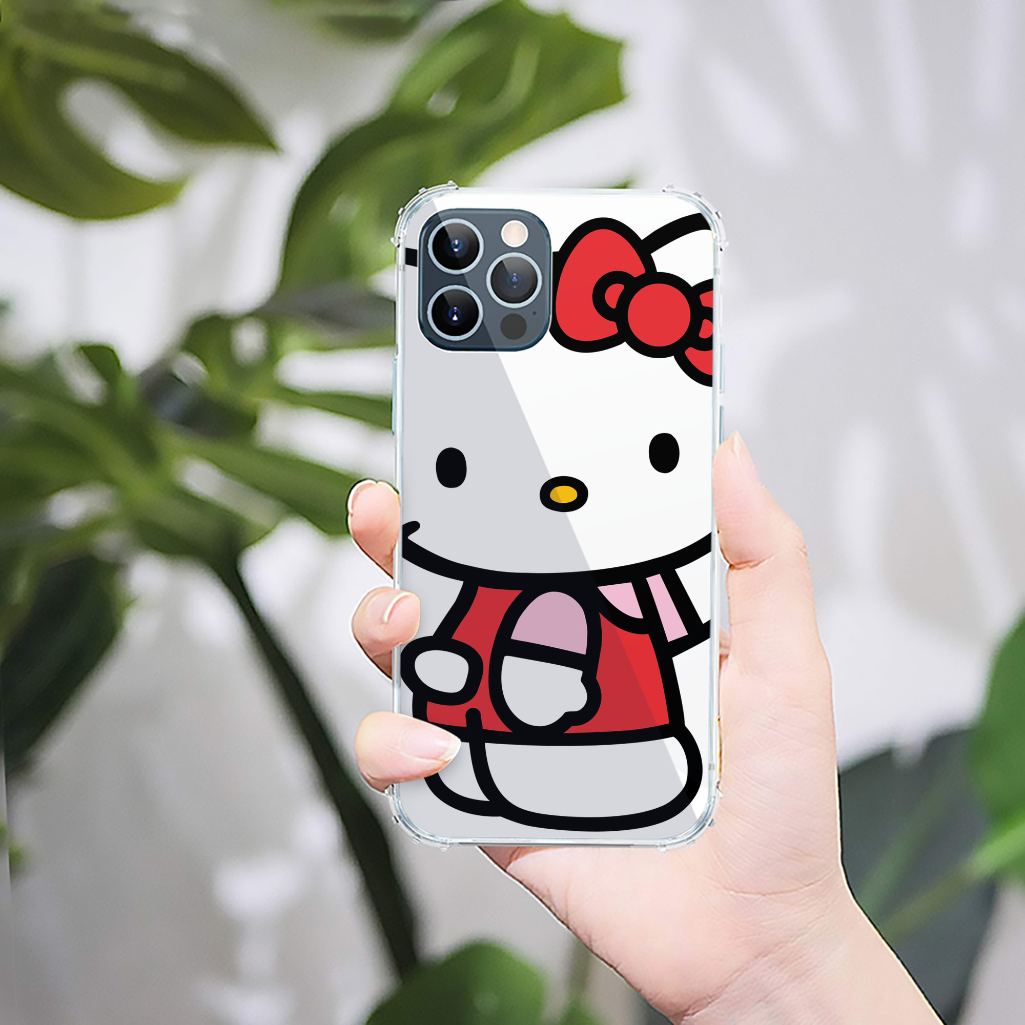 （画像用） Hello Kitty ハローキティ 【iPhone 12シリーズ対応】透明スマホケース（クリアソフトケース）